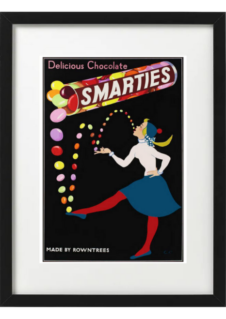 Smarties Vintage Poster Famed Wall Art A3