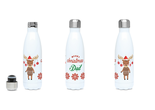  Merry Christmas Dad Deers 500ml Water Bottle 