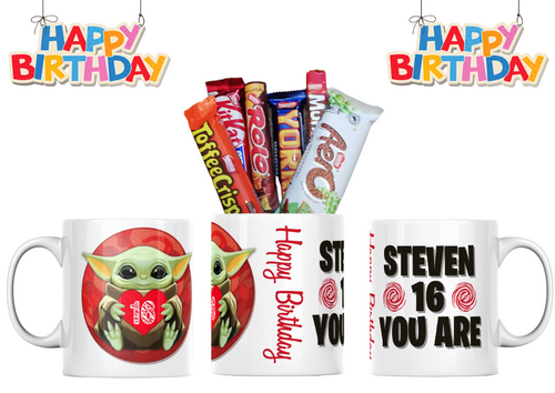 Baby Yoda 16th Birthday Chocolate Mug