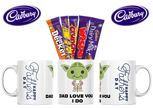 Yoda Love You I Do Fathers Day Mug & Chocolate 