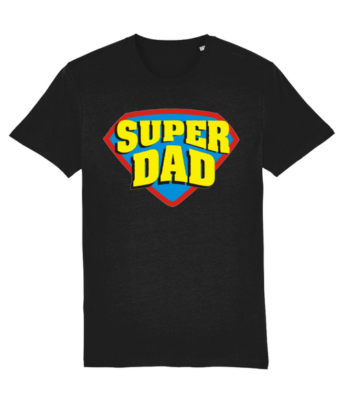 Super Dad Logo Fathers Day Black T Shirt