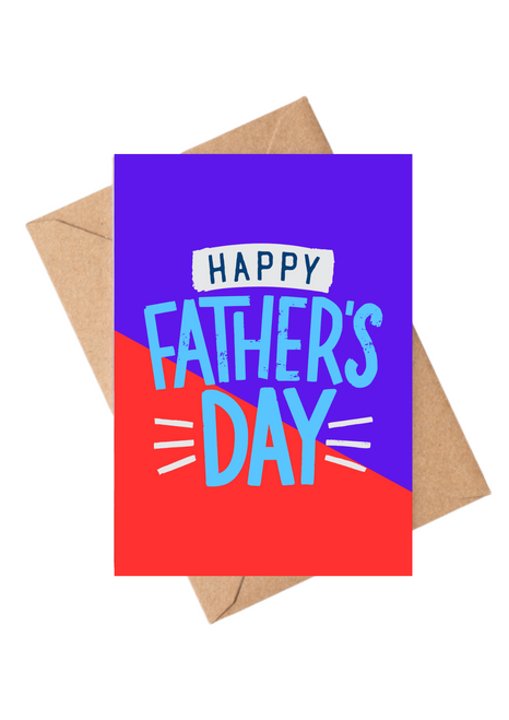 Bright Happy Fathers Day Fathers Day Card