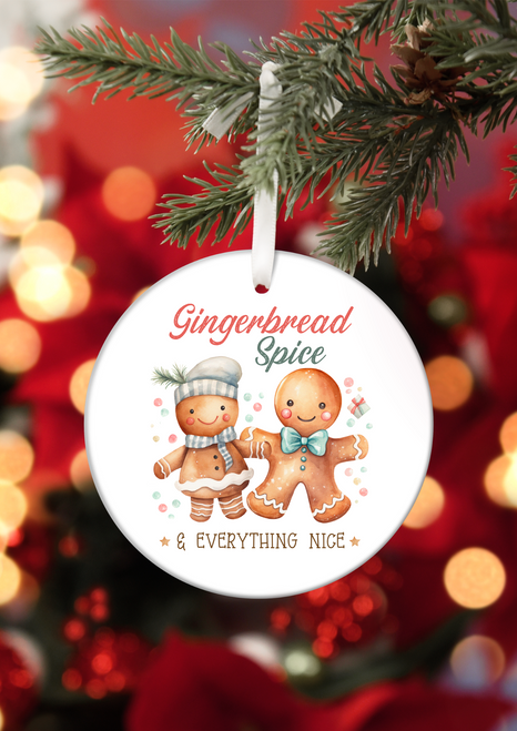 Gingerbread Spice & Everything Nice Ceramic Christmas Tree Decorations