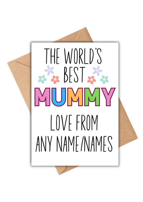 Personalised The World's Best Mummy Mothers Day Card