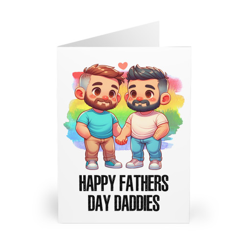 My Two Daddies Gay Parents Fathers Day Card
