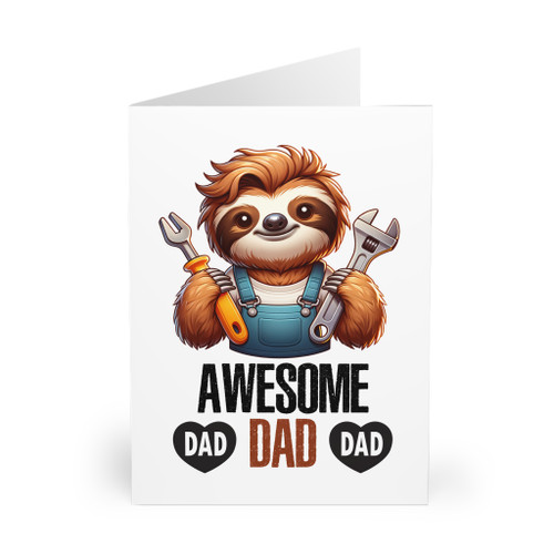 Sloth Awesome Dad Fathers Day Card