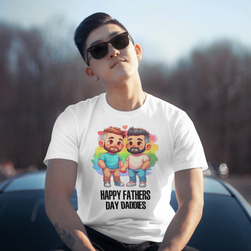 Happy Fathers day Daddies Gay Dads Men's Soft Style T-Shirt