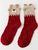 Ladies Red Nose Reindeer 3D Novelty Christmas Gift Socks