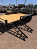P.J. 2026 UL 83"X14' Utility Trailer | Tandem Axle 3.5k ATV Side Ramps, Steel Diamond Plate Fenders 4" Spring Assisted Rar Rampgate