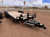 P.J. 2026 T6 83"x20' Equipment Tilt Trailer | Tandem Axle 7k Torsion Axles, 4' Stationary + 16' Tilt, Fork Holders