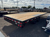 P.J. Trailers 2027 F8 20' Deckover Flatbed Trailer | Tandem Axle 14K, Extended Tongue, Open Storage Tray, Slide In Ramps, Straight Deck