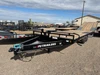P.J. Trailers 2027 F8 20' Deckover Flatbed Trailer | Tandem Axle 14K, Extended Tongue, Open Storage Tray, Slide In Ramps, Straight Deck