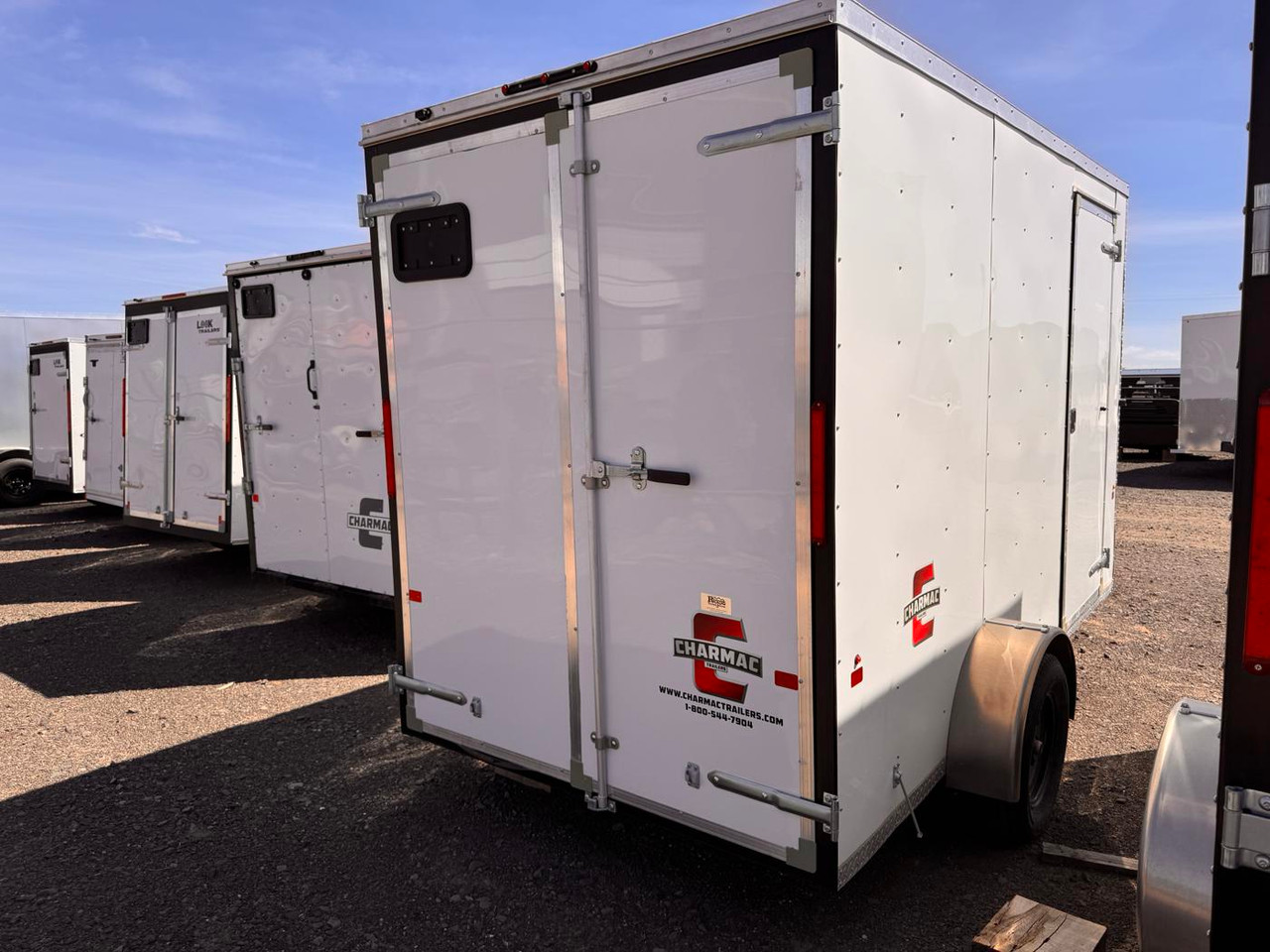 Charmac 2024 Atlas 6'X12' V-Nose Cargo Trailer | Single Axle 3.5k Aluminum Body, Barn Doors