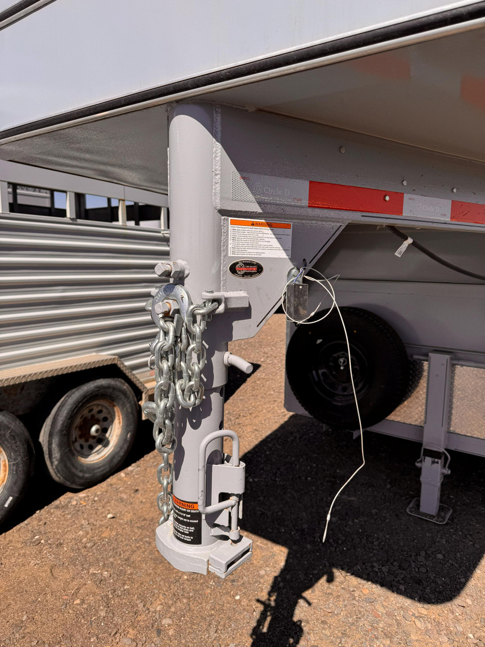 Circle D 2025 6'8"X24' Stock Trailer | Tandem Axle 7k 16" OC Crossmembers, Rubber Mats