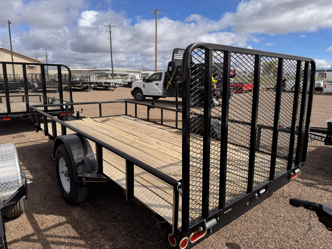 GR 2024 82"X14' Utility Trailer | Single Axle 2.99k Pipetop Rails, Rampgate With Spring Assist