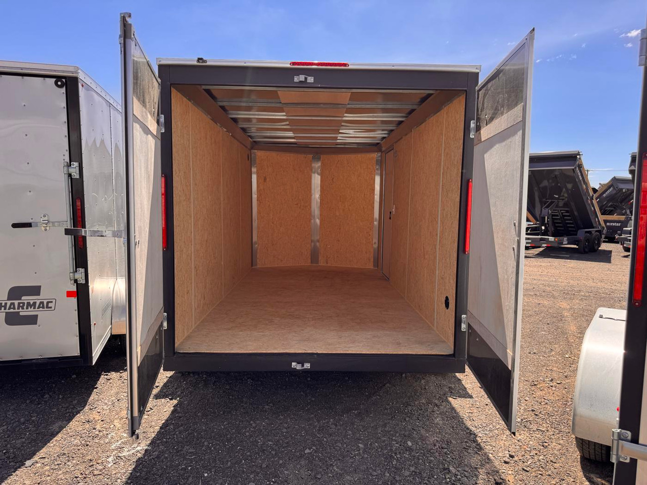 Look 2026 ST DLX 7'X14' V-Nose Cargo Trailer | Tandem Axle 3.5k 6'6" Tall, Double Rear Barn Doors
