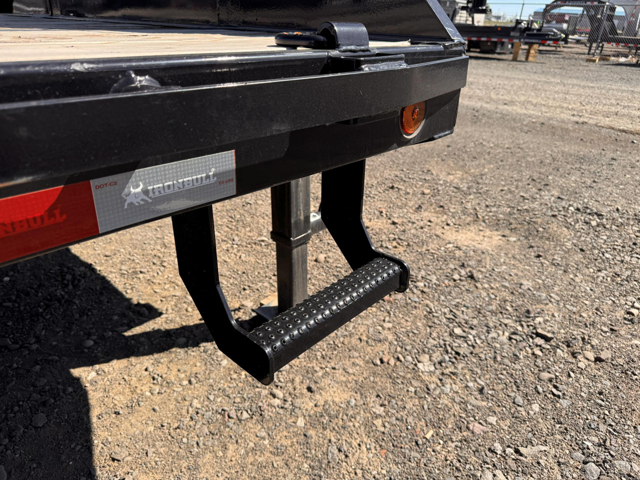 Iron Bull 2025 FHG 32' Flatbed Trailer | Tandem Axle 12k Dual Tires, Winch Ready, 9' Hydraulic Dovetail