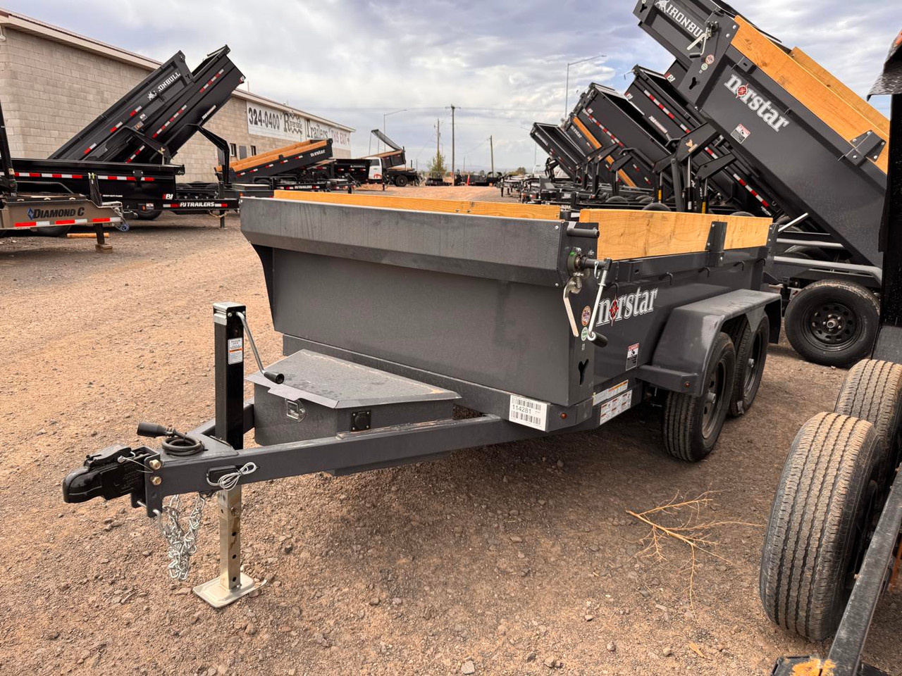 Iron Bull 2026 DCB 5'X10' Single Ram Dump Trailer | Tandem Axle 3.5k Power Up/Down, 20" Sides