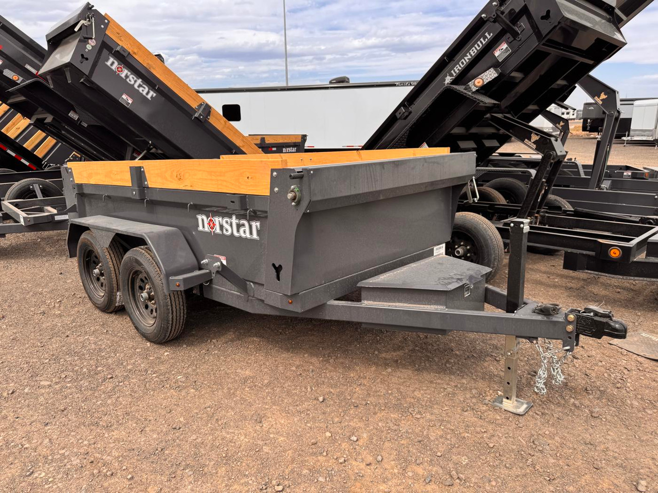 Iron Bull 2026 DCB 5'X10' Single Ram Dump Trailer | Tandem Axle 3.5k Power Up/Down, 20" Sides
