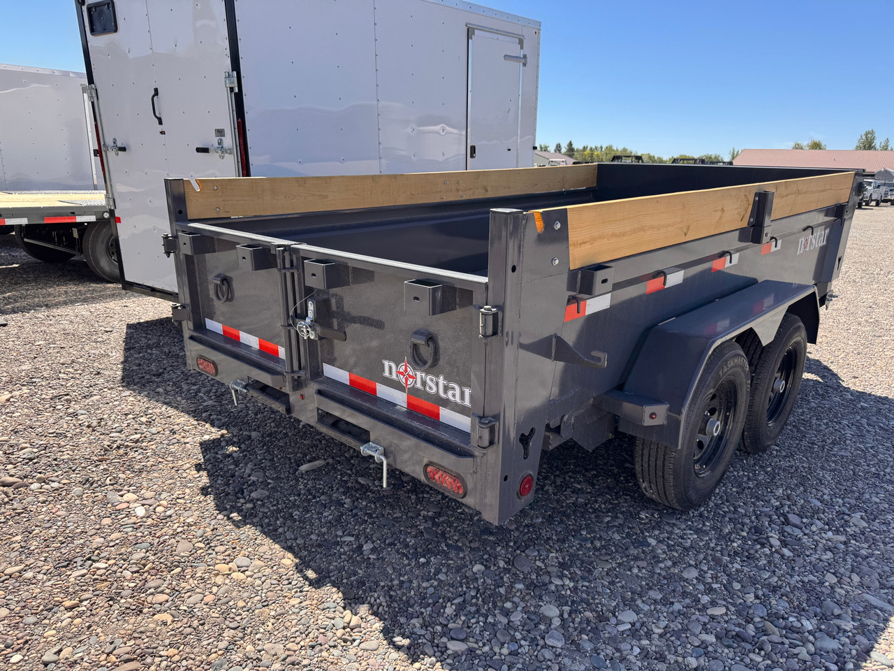Norstar 2026 DCB 72"x12' Scissor Dump Trailer | Tandem Axle 9.99K, Power Up Down, Slide In Ramps