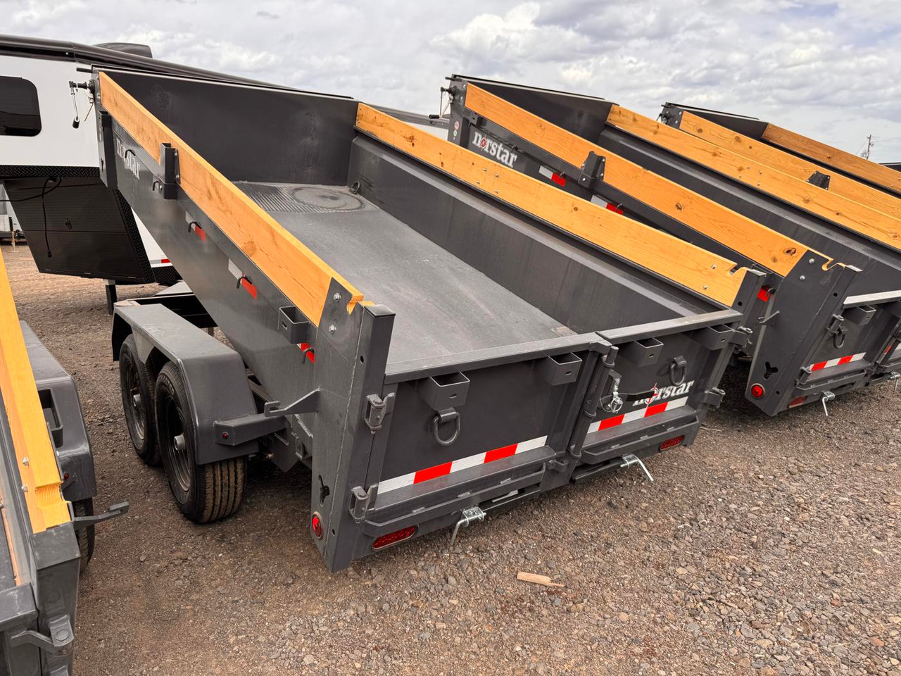 Iron Bull 2026 DCB 72"X12' Scissor Dump Trailer | Tandem Axle 5.2k Power Up Down, Slide In Ramps