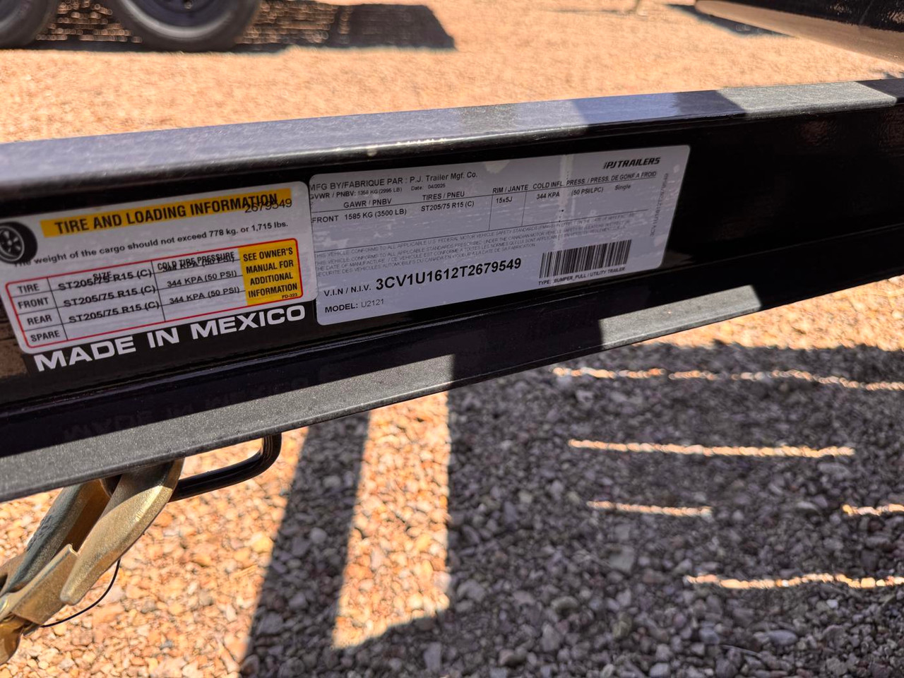 P.J. 2026 U2 6'X12' Utility Trailer | Single Axle 3.5k Rampgate