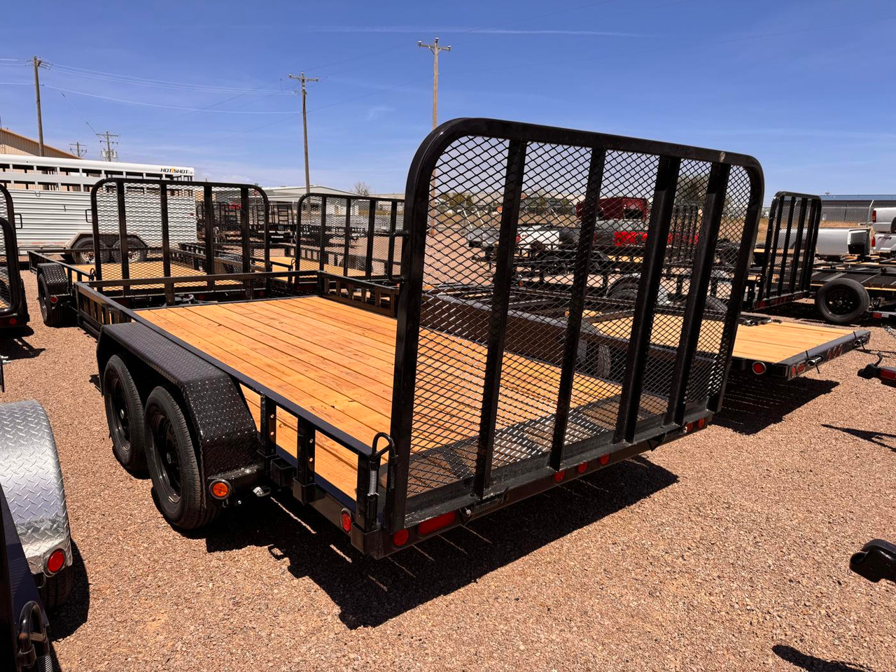 P.J. 2026 UL 83"X14' Utility Trailer | Tandem Axle 3.5k ATV Side Ramps, Steel Diamond Plate Fenders 4" Spring Assisted Rar Rampgate