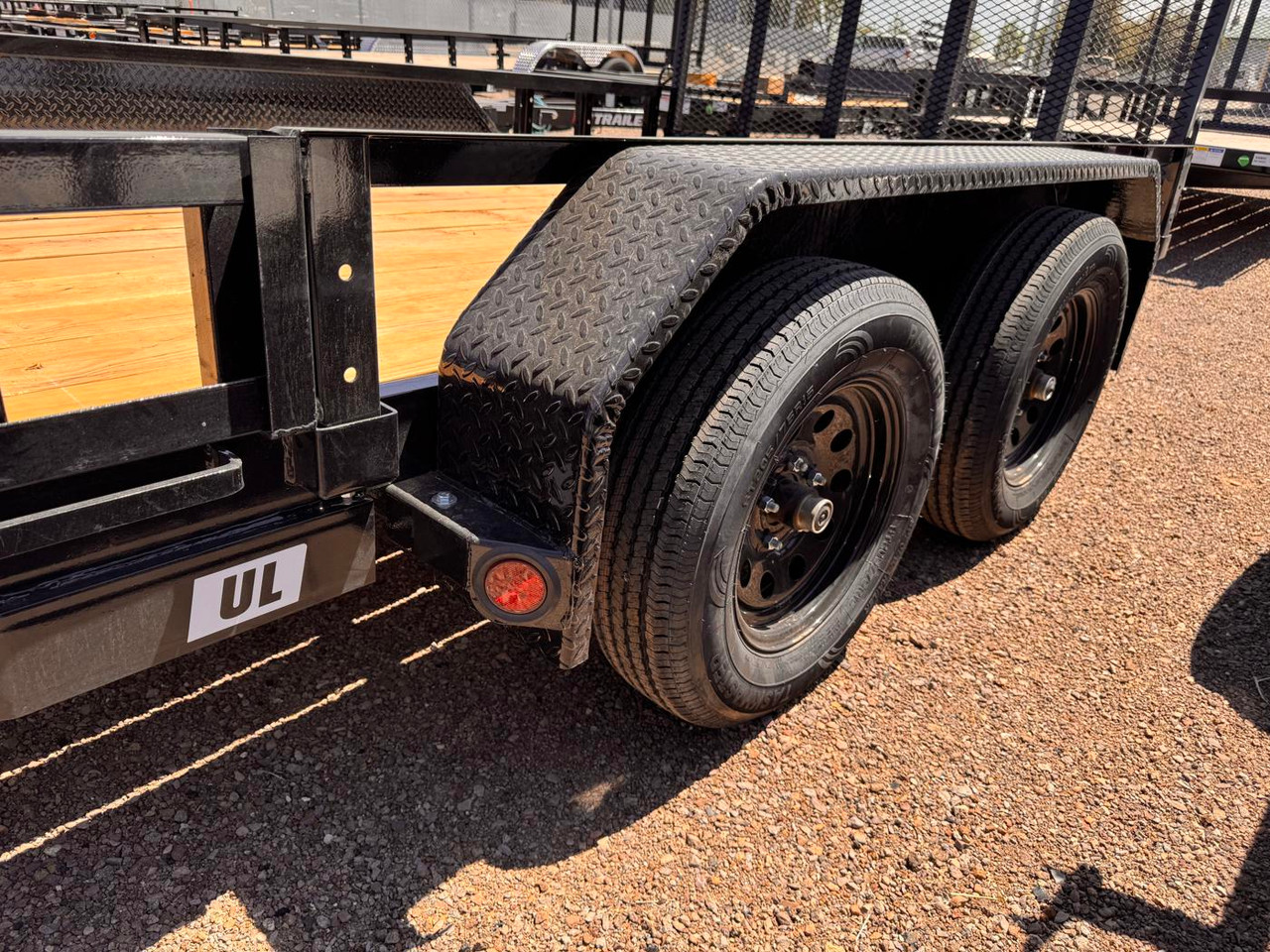 P.J. 2026 UL 83"X14' Utility Trailer | Tandem Axle 3.5k ATV Side Ramps, Steel Diamond Plate Fenders 4" Spring Assisted Rar Rampgate