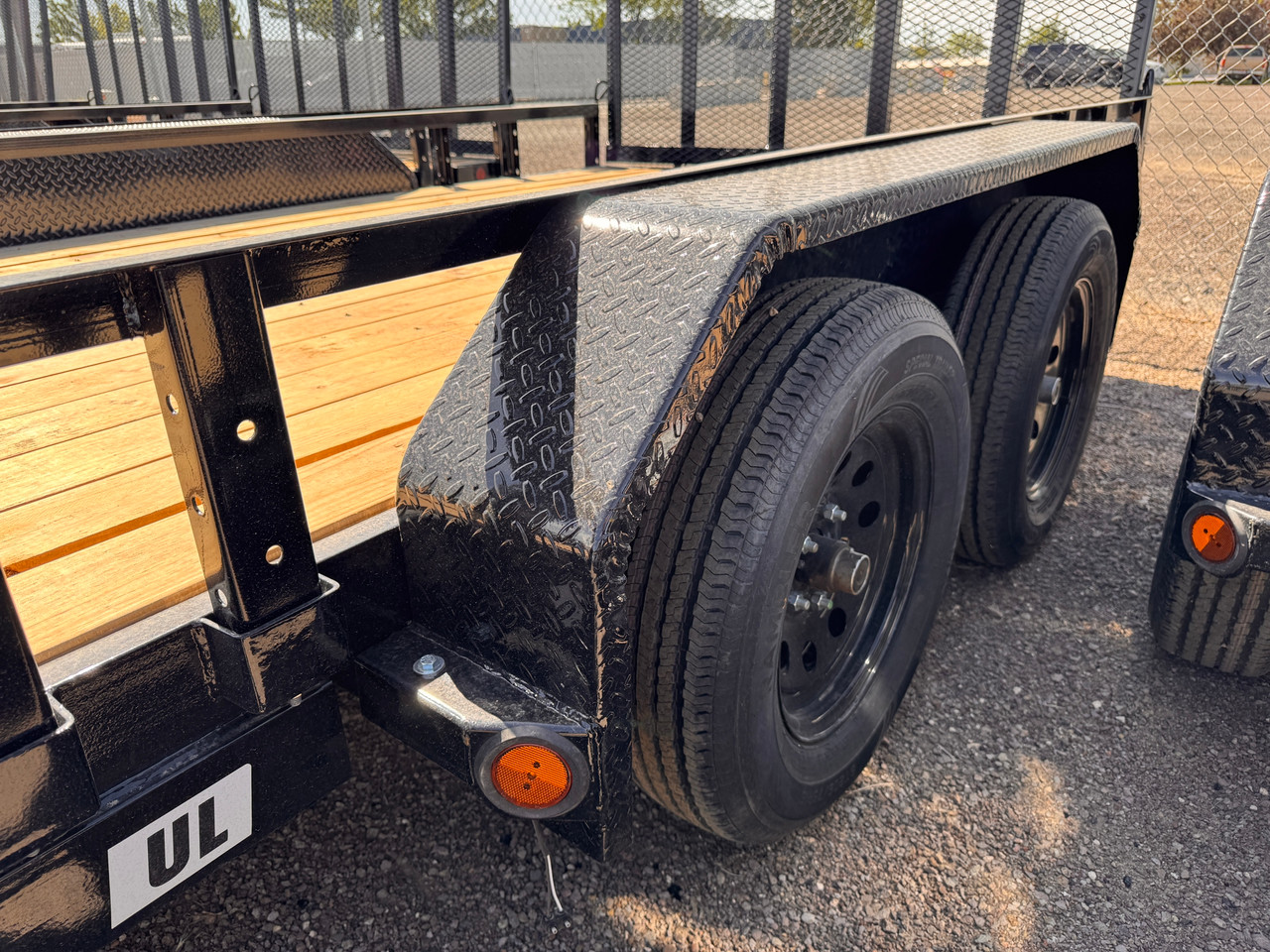 P.J. Trailers 2026 UL 83"X16' Utility Trailer | Tandem Axle Axle 7K, ATV Side Ramps, Steel Diamond Plate Fenders 4" Spring Assisted Rar Rampgate