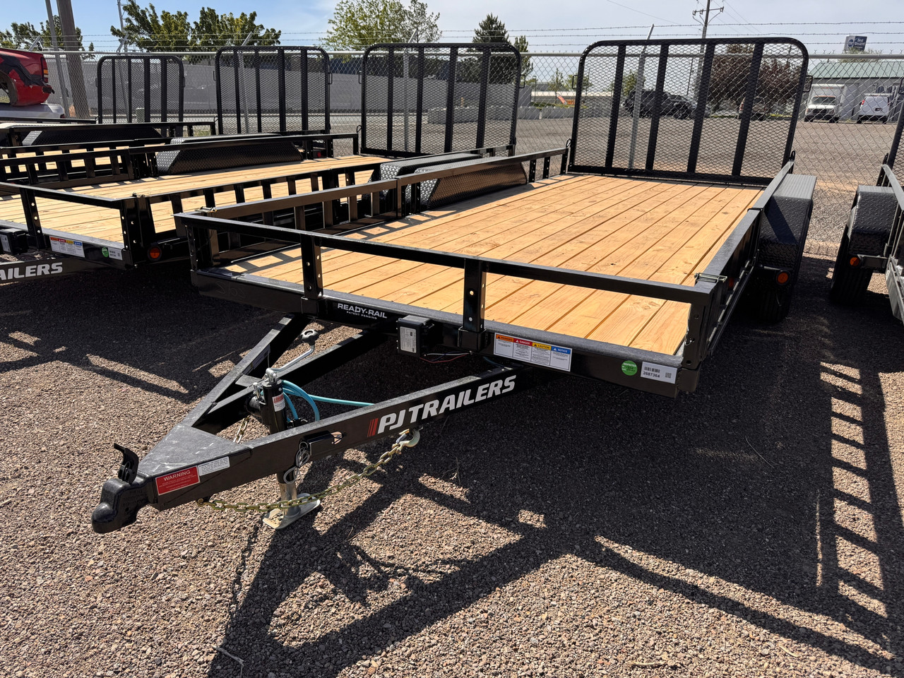 P.J. Trailers 2026 UL 83"X16' Utility Trailer | Tandem Axle Axle 7K, ATV Side Ramps, Steel Diamond Plate Fenders 4" Spring Assisted Rar Rampgate