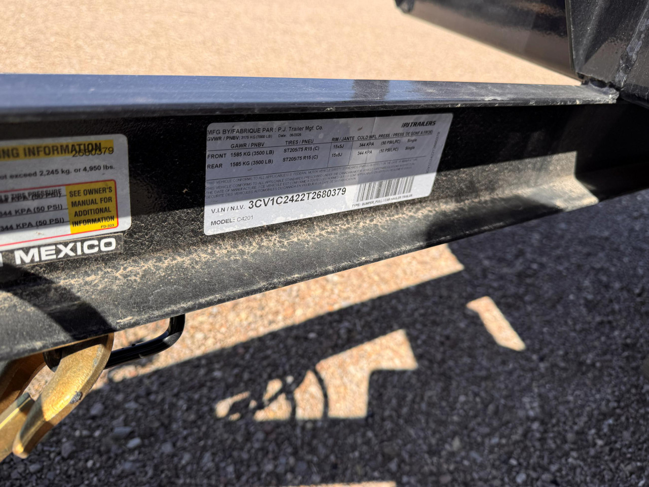 P.J. 2026 C4 20' Car Hauler Trailer | Tandem Axle 3.5k