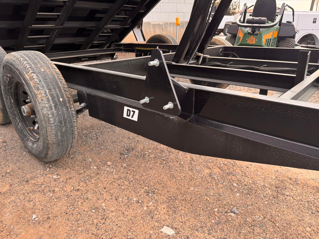 P.J. 2026 D7 83"X14' Scissor Dump Trailer | Tandem Axle 7k 2' Sides, Slide In Ramps, Spreader Rear Gate