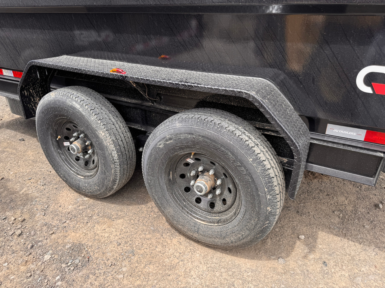 P.J. 2026 D7 83"x14' Scissor Dump Trailer | Tandem Axle 14K, 4' Sides, Slide In Ramps, Spreader Rear Gate