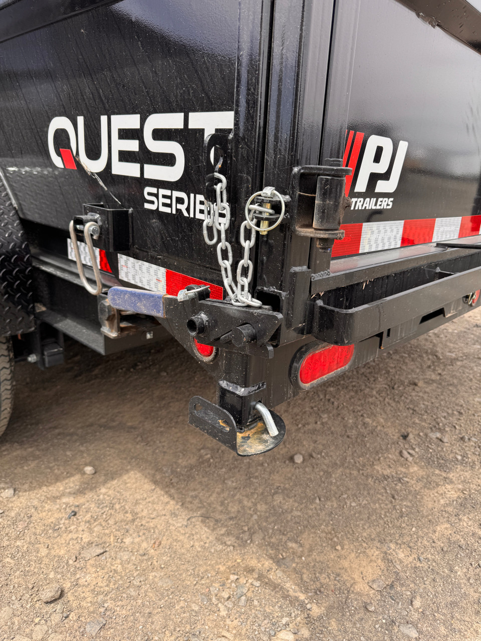 P.J. 2026 D7 83"x14' Scissor Dump Trailer | Tandem Axle 14K, 4' Sides, Slide In Ramps, Spreader Rear Gate