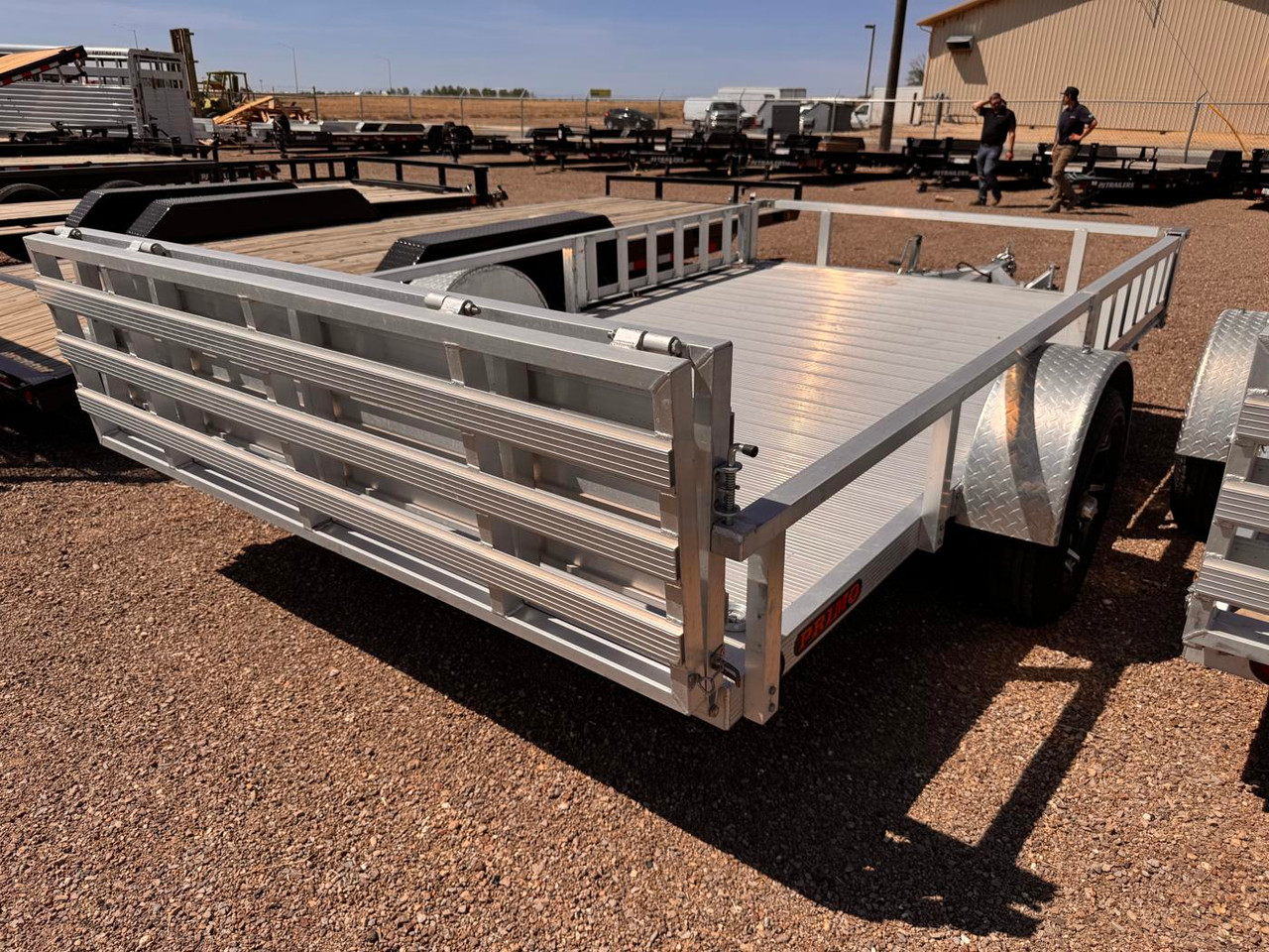 Primo 2023 82"X12' Utility Trailer | Single Axle 2.99k Bi-Fold Rear Ramp, ATV Side Ramps
