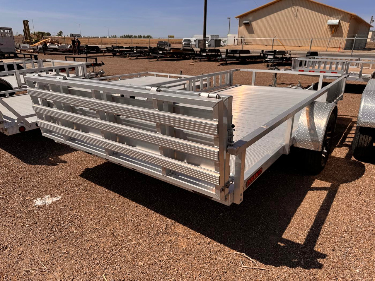 Primo 2023 82"X14' Utility Trailer | Single Axle 2.99k Bi-Fold Rear Ramp, ATV Side Ramps