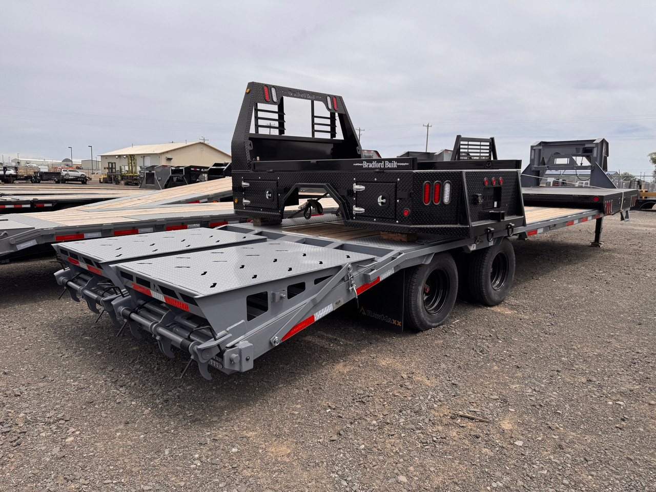 Raw Maxx 2025 FDX 102"x28' Flatbed Trailer | Tandem Axle 24K, Dual Tires, 5' Dove Wit Maxx Ramps, 12K Jacks