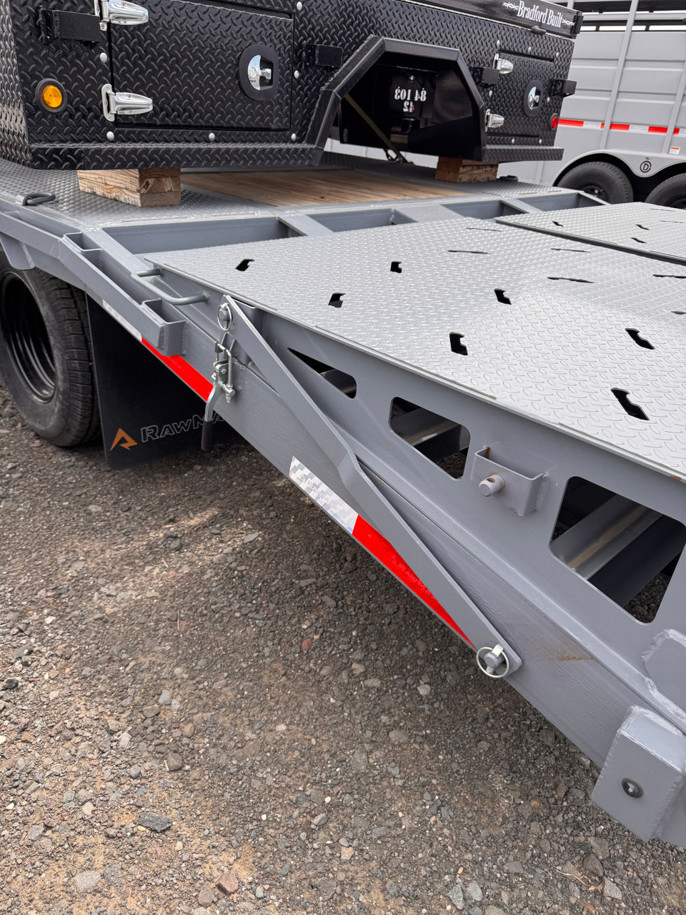 Raw Maxx 2025 FDX 102"x28' Flatbed Trailer | Tandem Axle 24K, Dual Tires, 5' Dove Wit Maxx Ramps, 12K Jacks