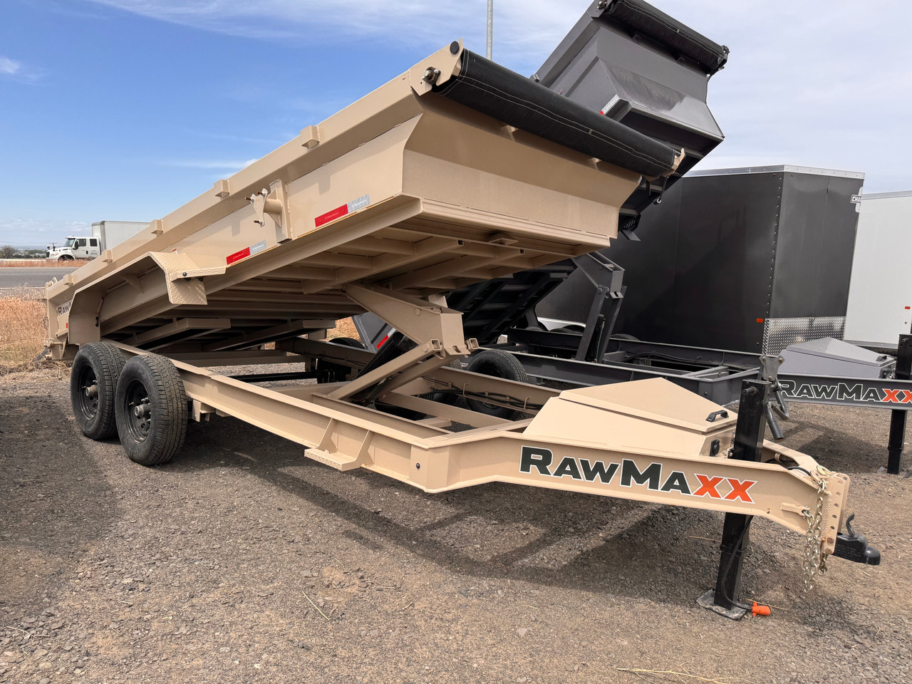 Raw Maxx 2026 GDX 83"x16' Scissor Dump Trailer | Tandem Axle 14K, 19" Sides, 10ga Floor