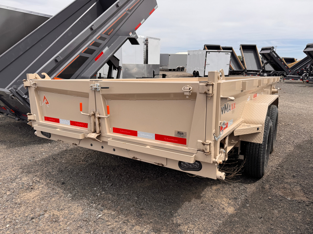 Raw Maxx 2026 GDX 83"x16' Scissor Dump Trailer | Tandem Axle 14K, 19" Sides, 10ga Floor