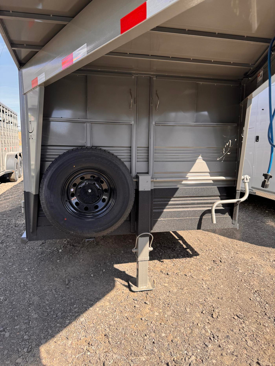 Titan 2026 Standard 6'8"X24' Stock Trailer | Tandem Axle 7k Tack Storage, Rear Escape Door