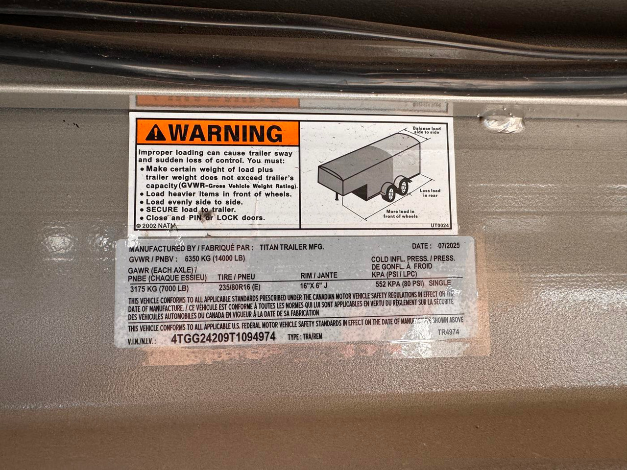 Titan 2026 Standard 6'8"X24' Stock Trailer | Tandem Axle 7k Tack Storage, Rear Escape Door