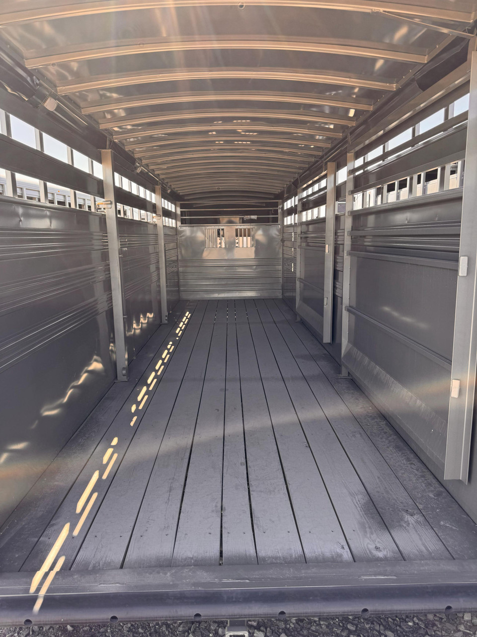 Titan 2026 Standard 6'8"X24' Stock Trailer | Tandem Axle 7k Track Storage, 54" Rear Escape Door