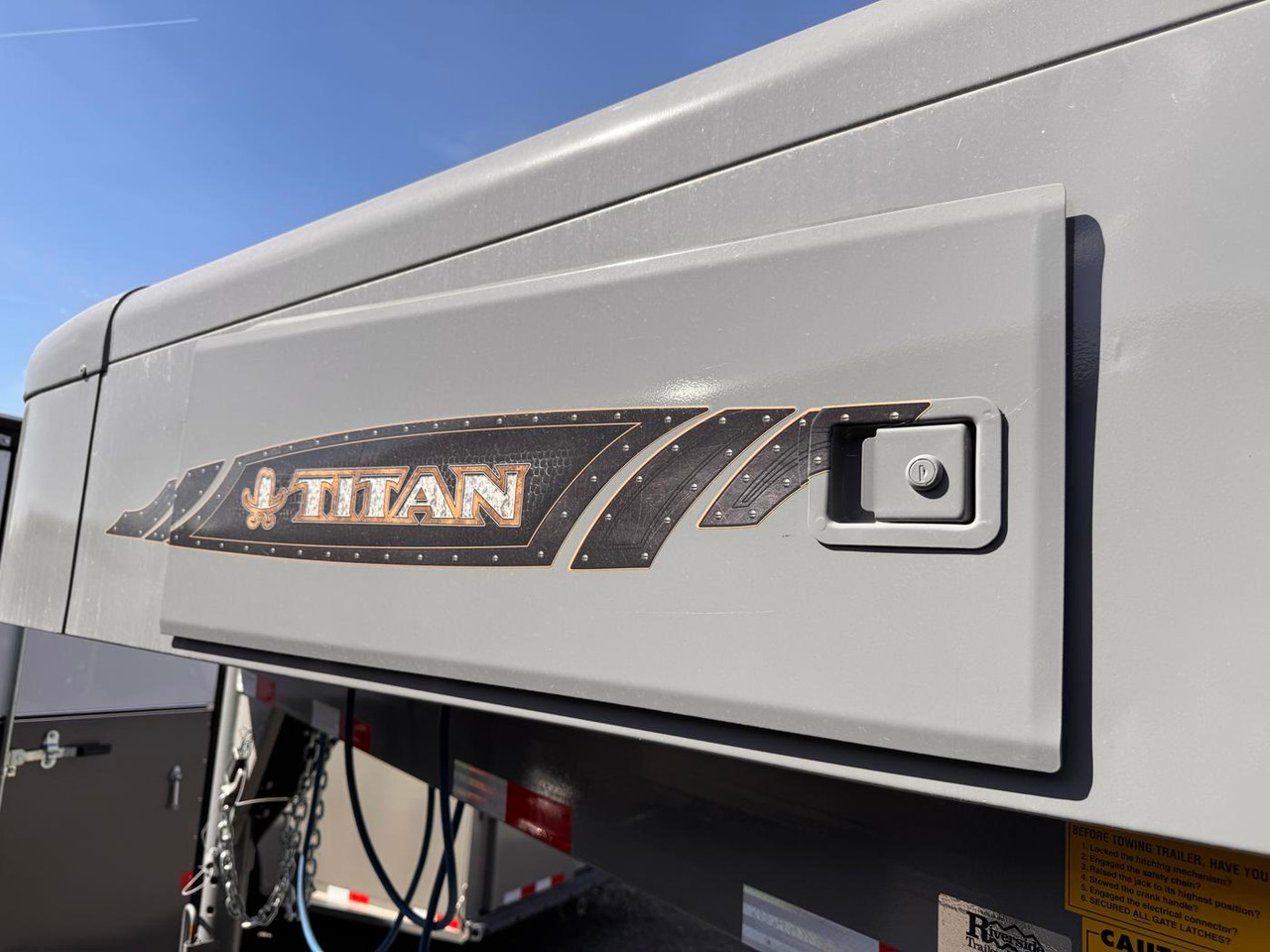 Titan 2026 Standard 6'8"X24' Stock Trailer | Tandem Axle 7k Tack Storage, 54" Rear Escape Door