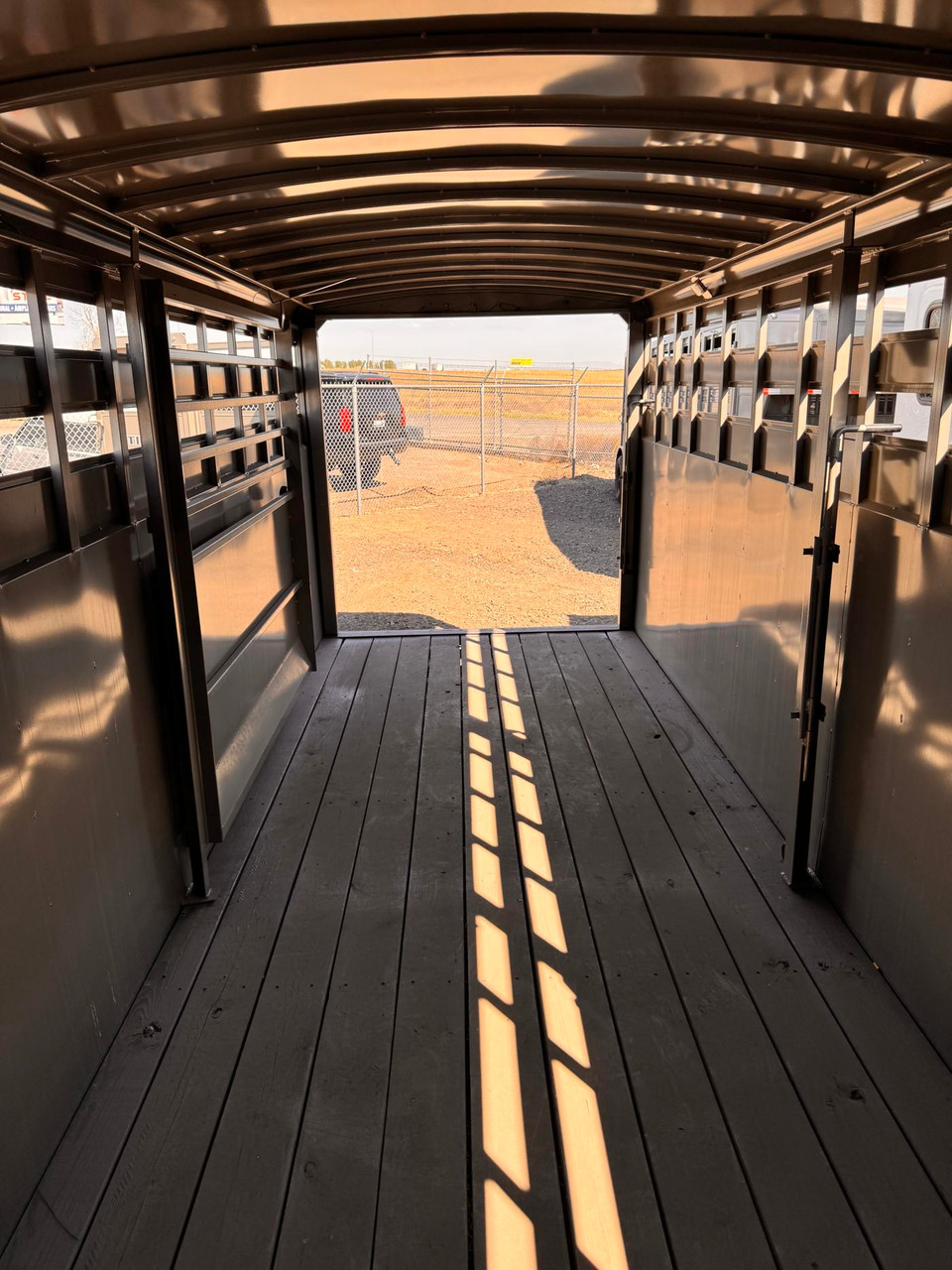 Titan 2026 Classic 6'8"X24' Stock Combo Trailer | Tandem Axle 7k Tack Room, Rear Reciver Hitch 54" Escape Door