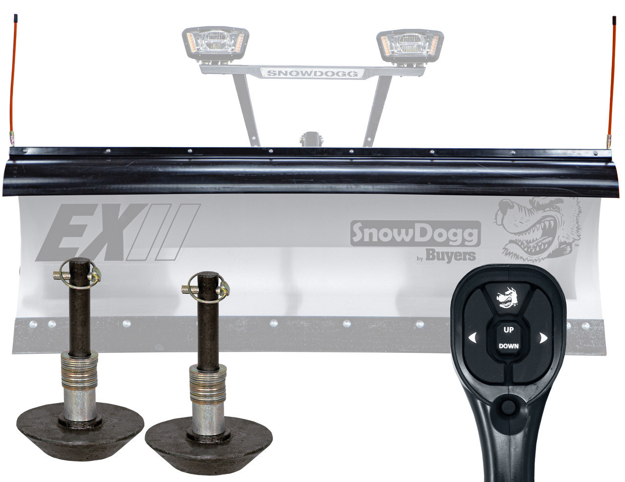 SnowDogg EX90II 108" Commercial Duty Snow Plow | Halogen Lights