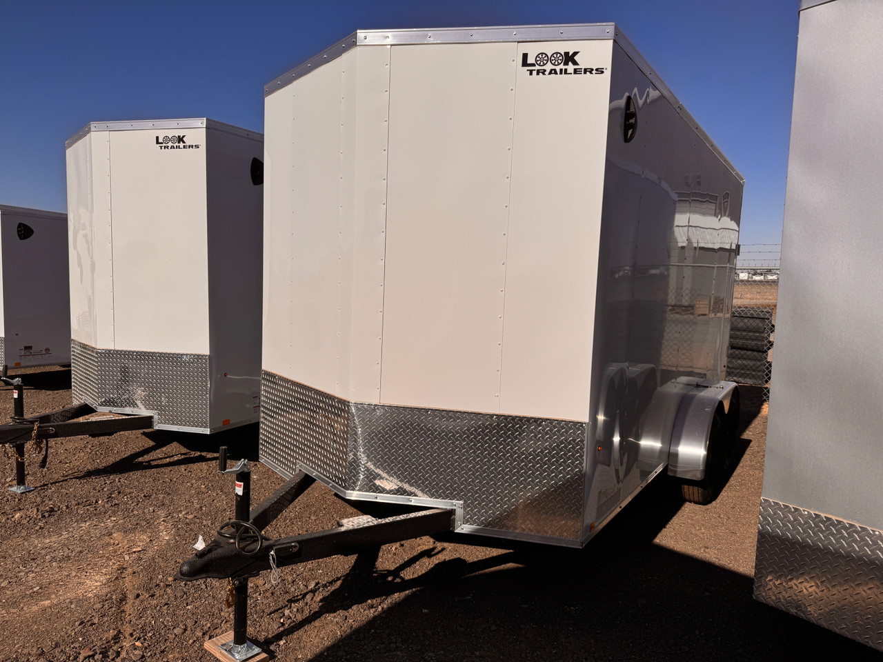 Look Trailers 2026 ST DLX 84"X14' V-Nose Cargo Trailer | 7K, 7' Tall, Rear Ramp Door