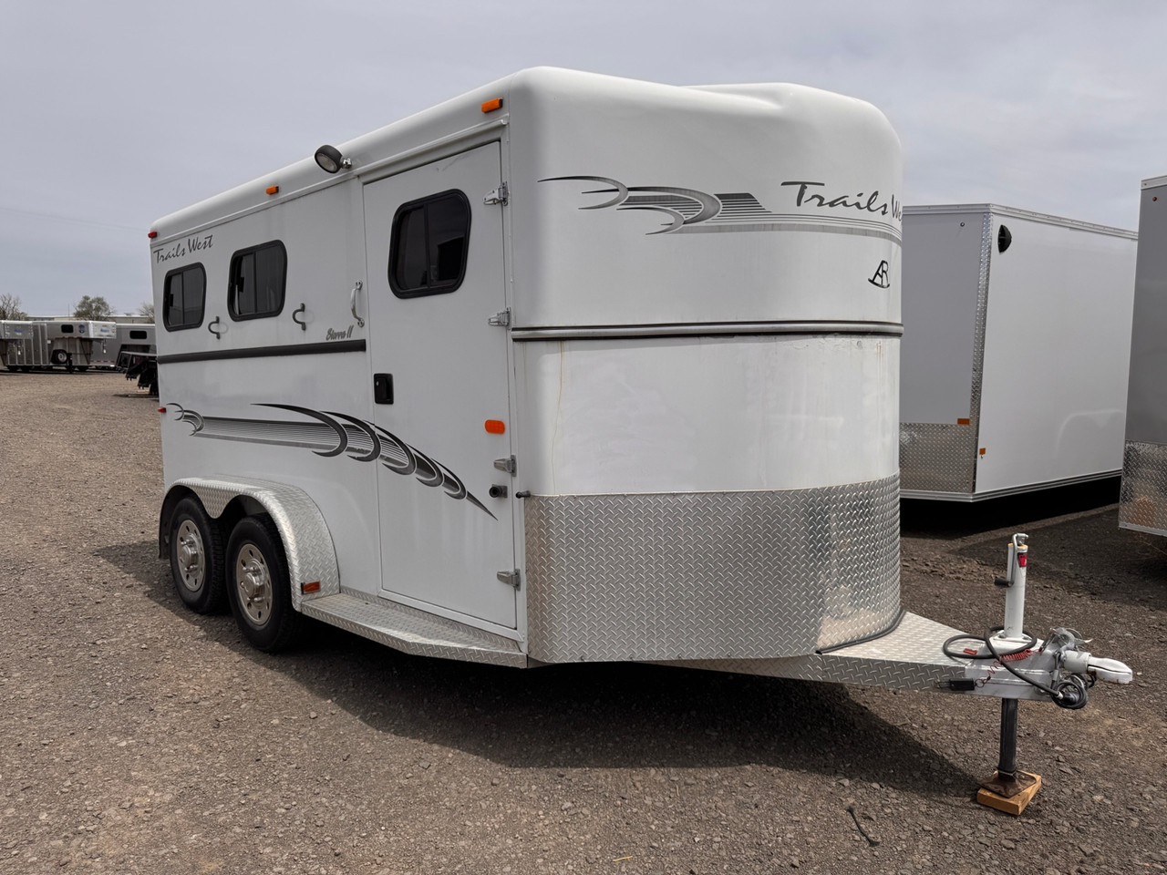 Trails West Trailers 2002 Horse Trailer | 2 Horse, Drop Down Windows, Swing Out Saddle Rack, Water Tank