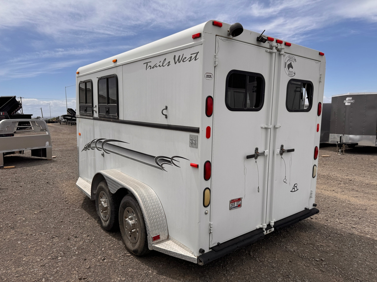 Trails West Trailers 2002 Horse Trailer | 2 Horse, Drop Down Windows, Swing Out Saddle Rack, Water Tank