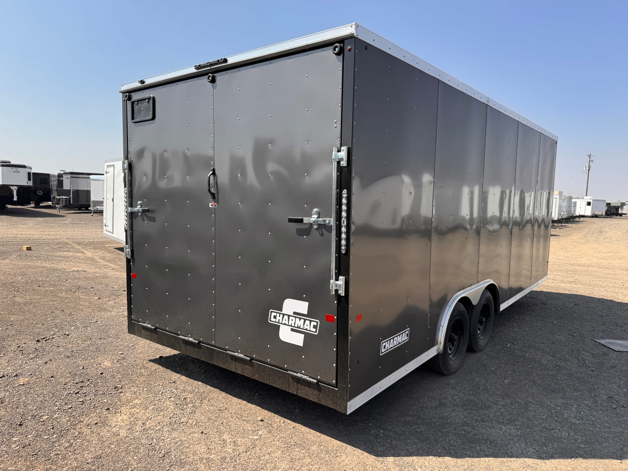 Charmac Trailers 2027 ATLAS 100"X20' V-Nose Cargo Trailer | Tandem Axle 9.99K, 7' Tall, Md Floor Ties, Spring